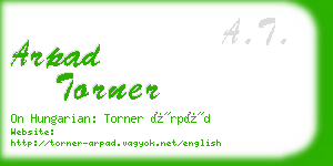 arpad torner business card